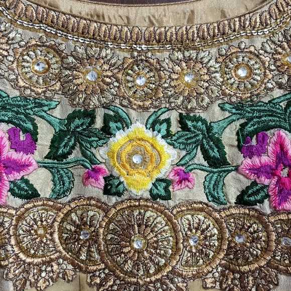 Anarkali ankle length suit/gown with Dupatta n churidar - Picture 4 of 13